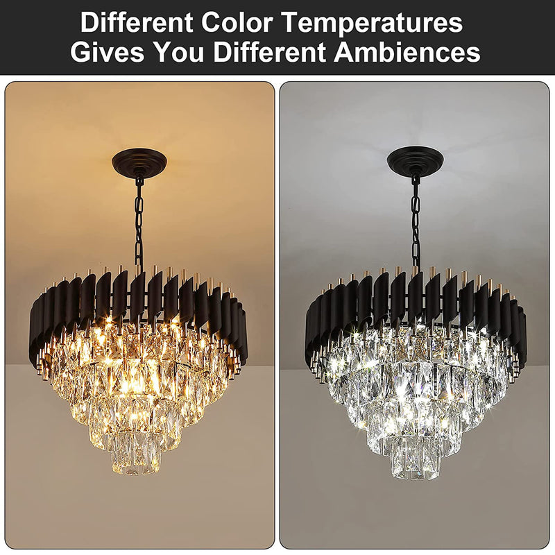 Modern Crystal Chandelier 20" Crystal Ceiling Pendant Light