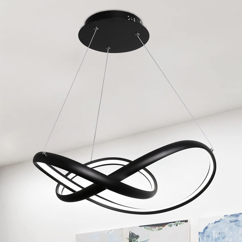 Modern LED Pedant Light, 19.68'' Irregular Ring Dining Room Chandeliers