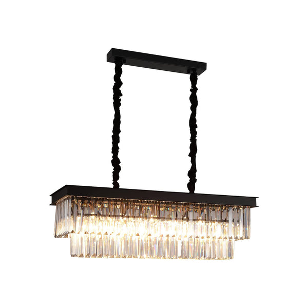 Modern Crystal Chandelier, Rectangular Chandelier