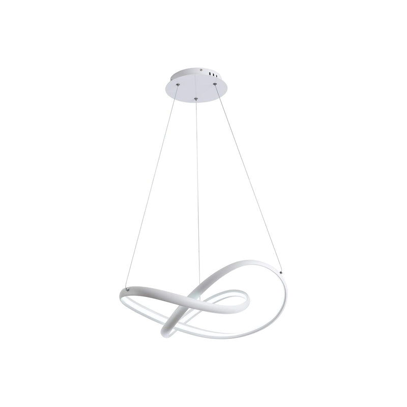 Modern LED Pendant Light, 44W 3080LM Contemporary Chic 3-Leaves Irregular Ring Chandelier