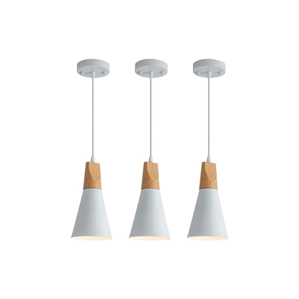 Modern Pendant Lighting for Kitchen Island 3 Pack Nordic Pendant Light White