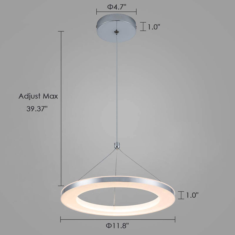 LED Pendant Light, Mini Modern Chandelier Ceiling Light Fixture